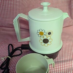 Floral White Electric Percolator